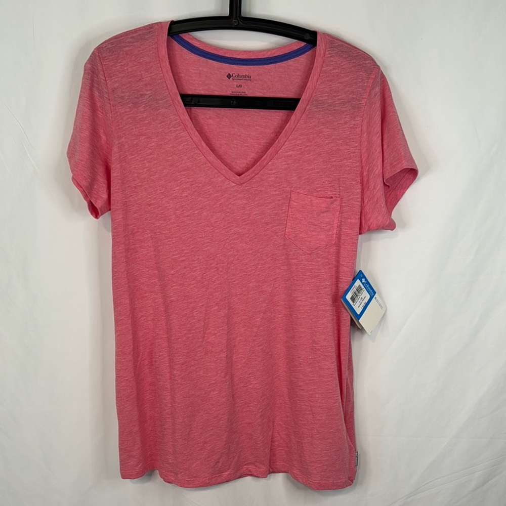 Columbia Pink Relaxed Fit Short Sleeve Tee